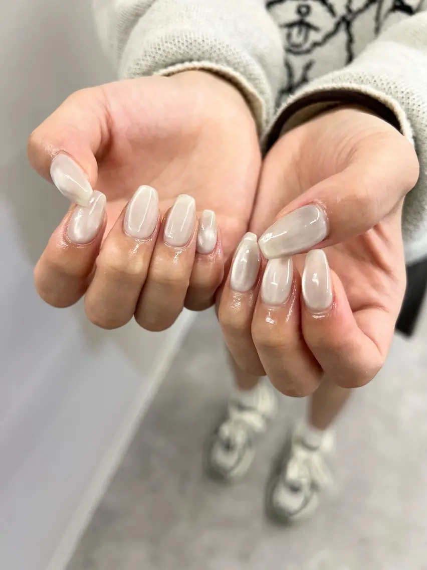 ネイル ジェルネイル 韓国ネイル マグネットネイル ニュアンスネイル パラジェル ハンドネイル ハンドケア Bana_ Nailのネイルデザイン