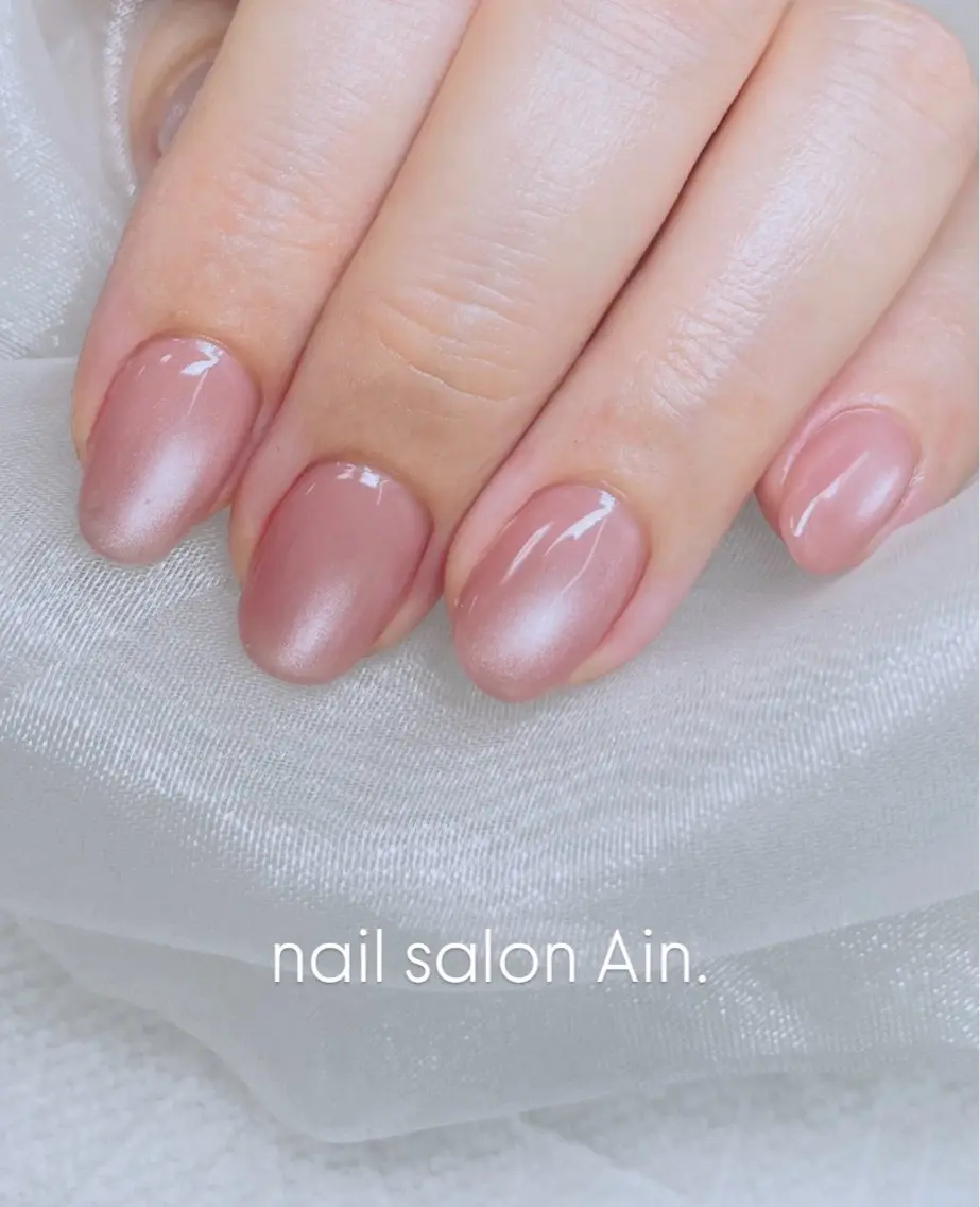 ネイル マグネットネイル オフィスネイル シンプルネイル nail salon Ain.のネイルデザイン