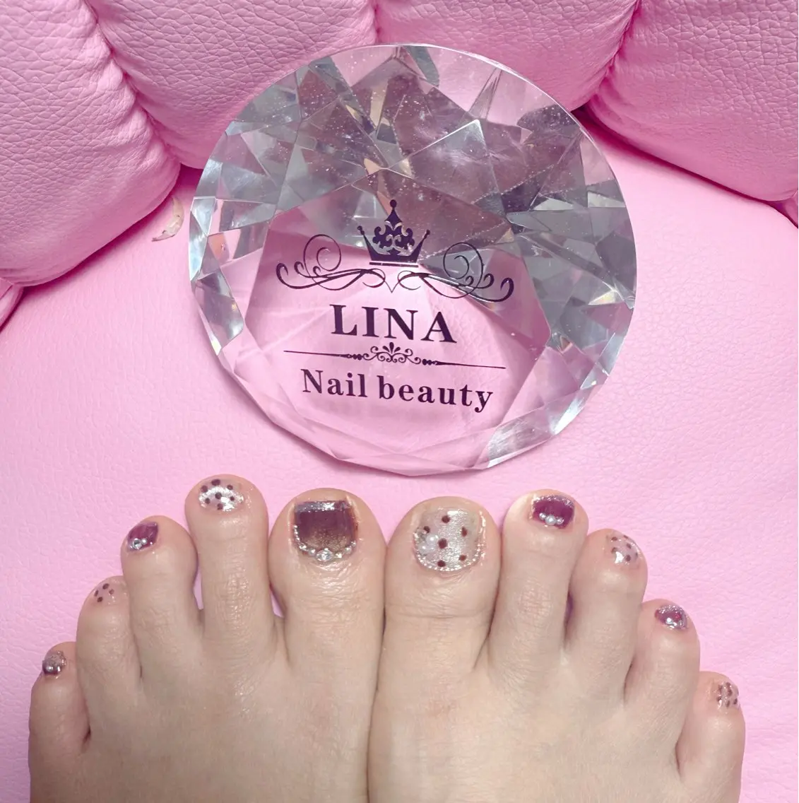 ネイル フットネイル ジェルネイル 夏ネイル Lina  nail beautyのネイルデザイン