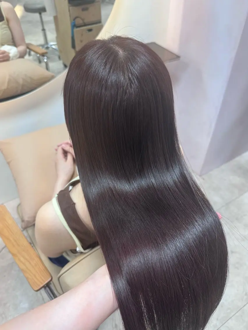 ロング カラー ブラウンカラー ピンクカラー ピンクブラウン kyoka /静岡1の艶髪カラーのヘアスタイル