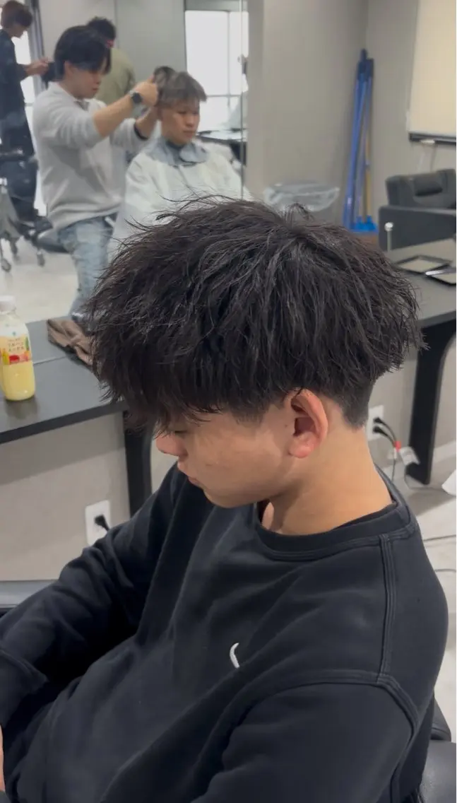パーマ メンズ カット パーマ 西村 杏のヘアスタイル