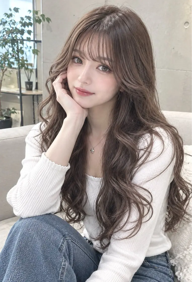 ロング パーマ パーマ 田中 巧のヘアスタイル
