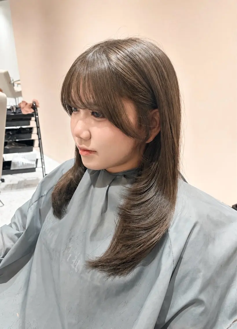 ロング 顔周りカット カット ヘアカラー 🐰🎀艶髪特化 yuzuka🎀🐰のヘアスタイル
