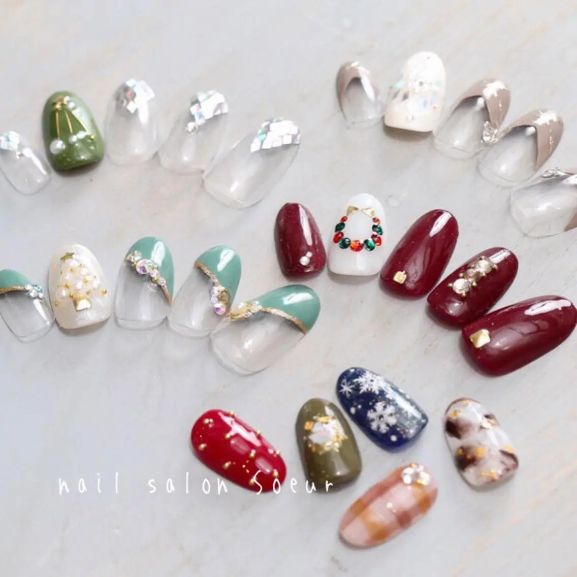 ネイル アートネイル フレンチネイル ワンカラーネイル nail salon Soeurのネイルデザイン