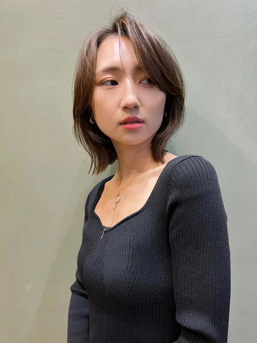 ミディアム カット トリートメント 仙台Ｉ韓国レイヤー Ｉ髪質改善Ｉ伊藤拓海のヘアスタイル