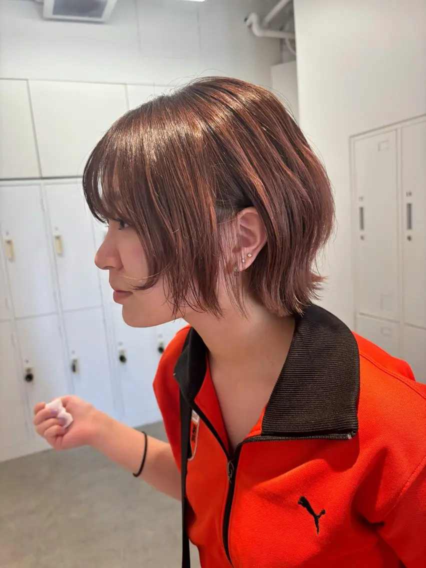 ショート カラー ボブレイヤー ボブ レイヤーカット 🫧nari🫧 谷町 大阪のヘアスタイル