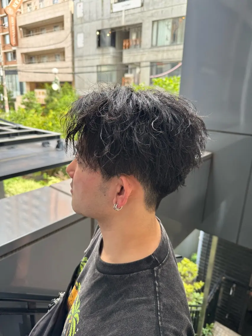 メンズ カット パーマ 河野 悠のヘアスタイル