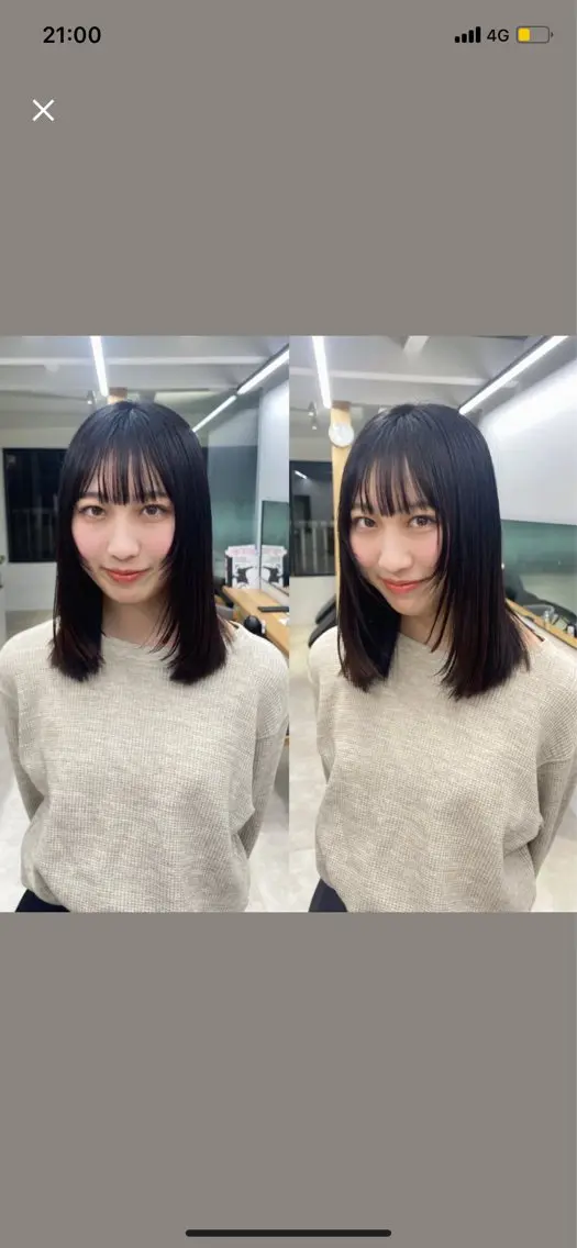 ミディアム カット 縮毛矯正 トリートメント noa/ 渋谷のヘアスタイル