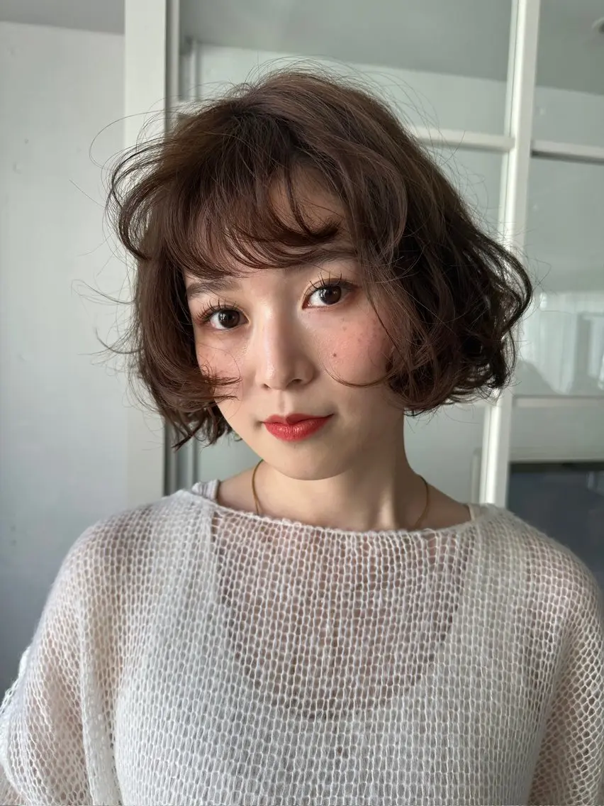 ミディアム カット ヘアカラー トリートメント ボブ/レイヤー/ 縮毛矯正/Yukiのヘアスタイル