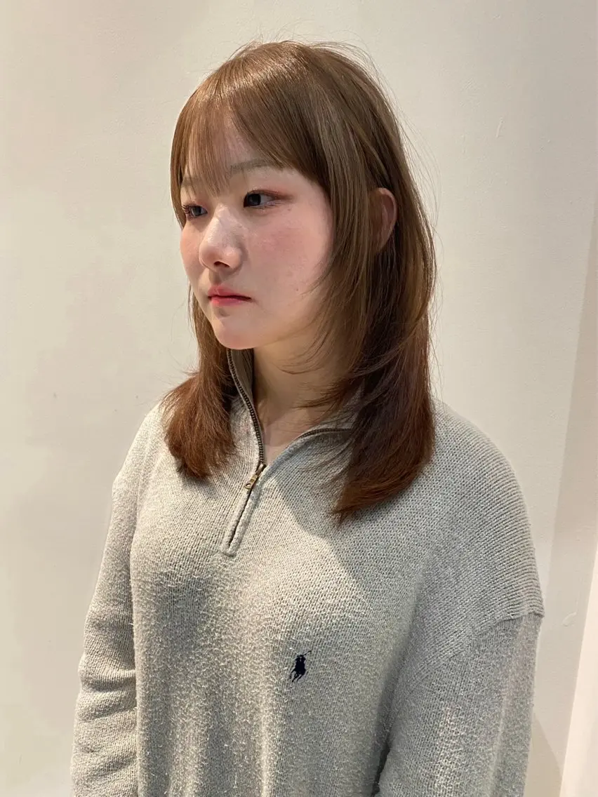ミディアム カラー カット ヘアカラー トリートメント mai / linoah˚✧のヘアスタイル