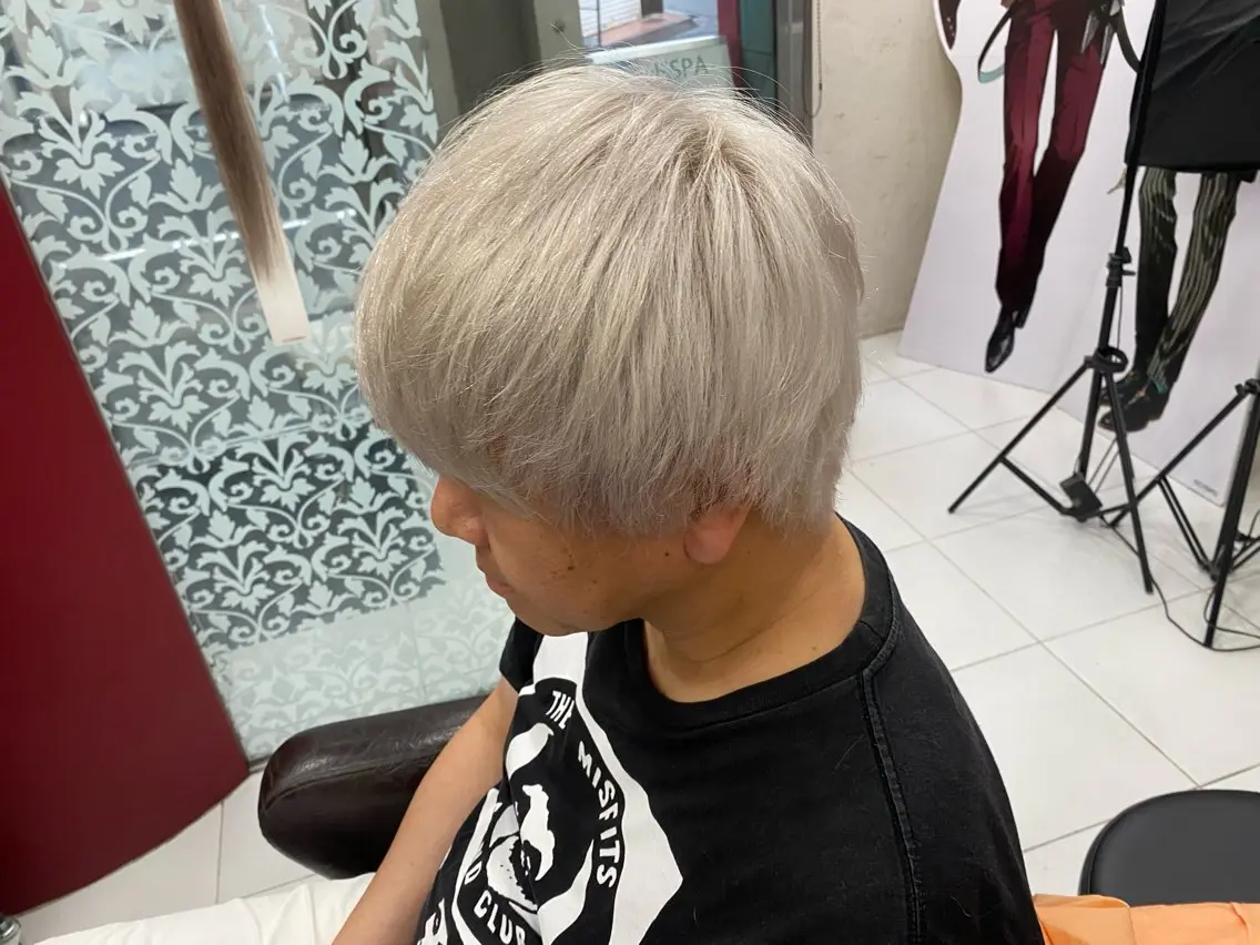 ショート カラー ヘアカラー トリートメント グレージュ達人/赤み 消し/ブリーチ/岩崎のヘアスタイル
