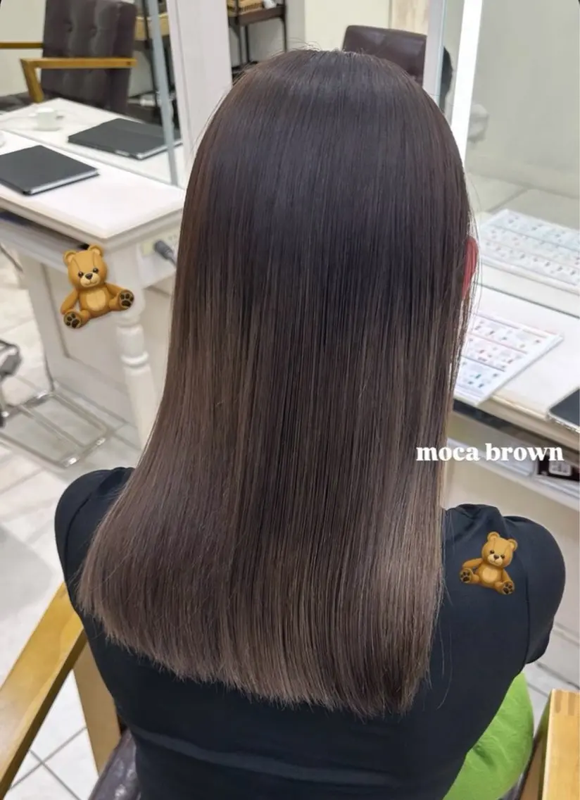 セミロング カラー ベージュカラー ブラウンカラー 透明感カラー モカブラウン ヘアカラー 艶髪／ブリーチ🌟 銀座/HARUKAのヘアスタイル