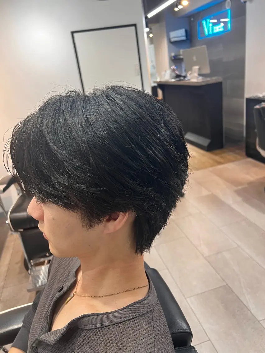ショート 韓国風ヘア ウルフカット カット メンズカット、パーマ 特化🔥🌊瀬川竜生のヘアスタイル