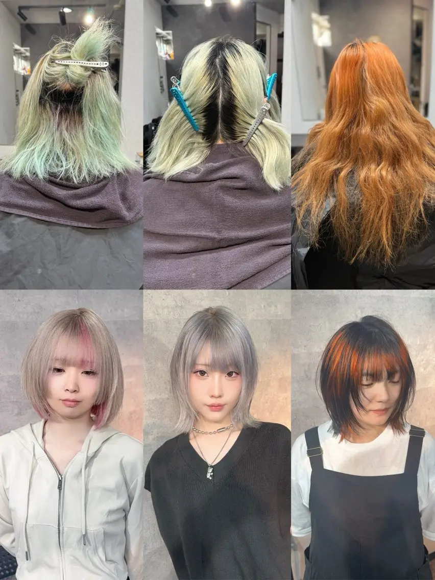 カラー カット ヘアカラー エクステ×ブリーチ× 推しカラー🌟Kのヘアスタイル