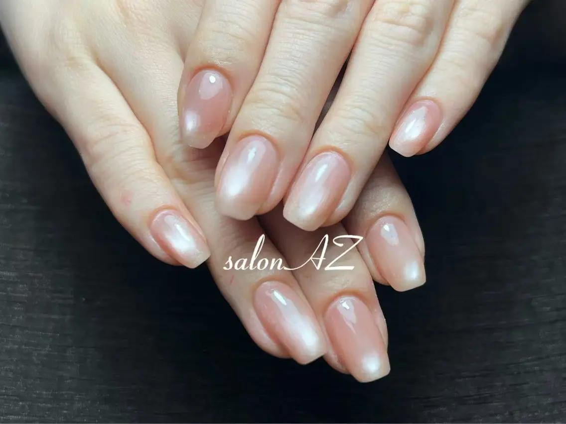ネイル アートネイル 長さ出し フットネイル フレンチネイル ジェルネイル salon AZのネイルデザイン