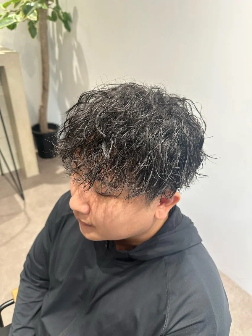 パーマ メンズ メンズ特化walt hayatoのヘアスタイル