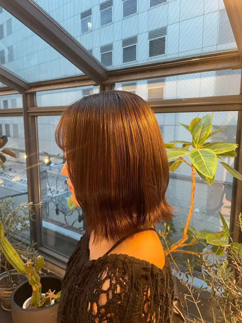 カラー 𝐌𝐢𝐮♥韓国風 艶カラー♥のヘアスタイル