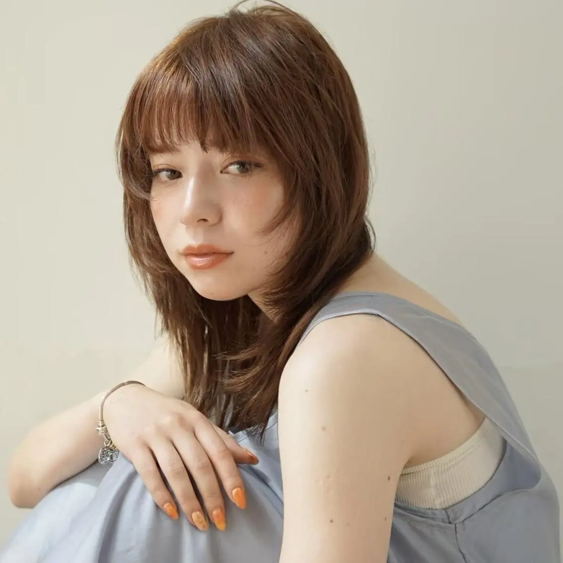 ミディアム カラー ヘアアレンジ ヘアカラー ✨透明感カラー✨ suzuka🫧のヘアスタイル