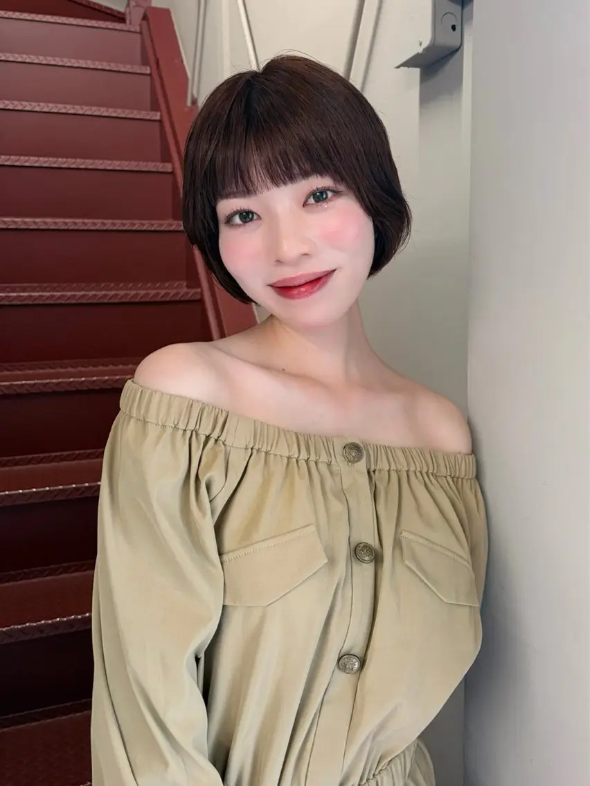 ショート カラー パーマ ヘアカラー HIBIKI / 透明感カラーのヘアスタイル