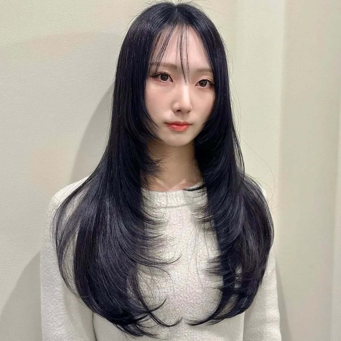 ロング カット ヘアカラー トリートメント 🌹ハッシュカット、 レイヤー韓国ヘア🌹のヘアスタイル