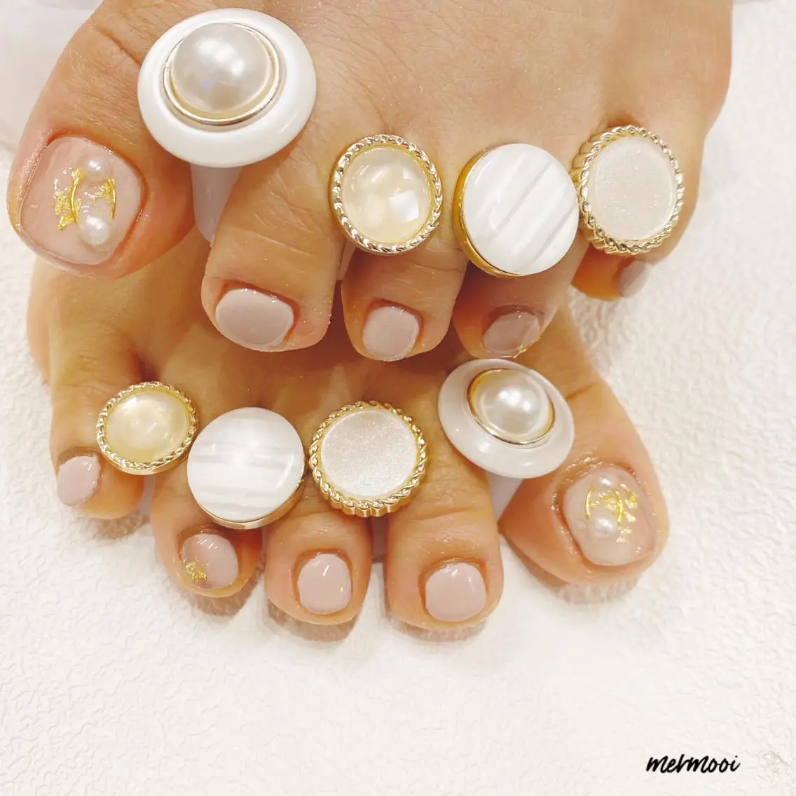 ネイル フットネイル ジェルネイル グラデーション ピンク mermooi nailのネイルデザイン