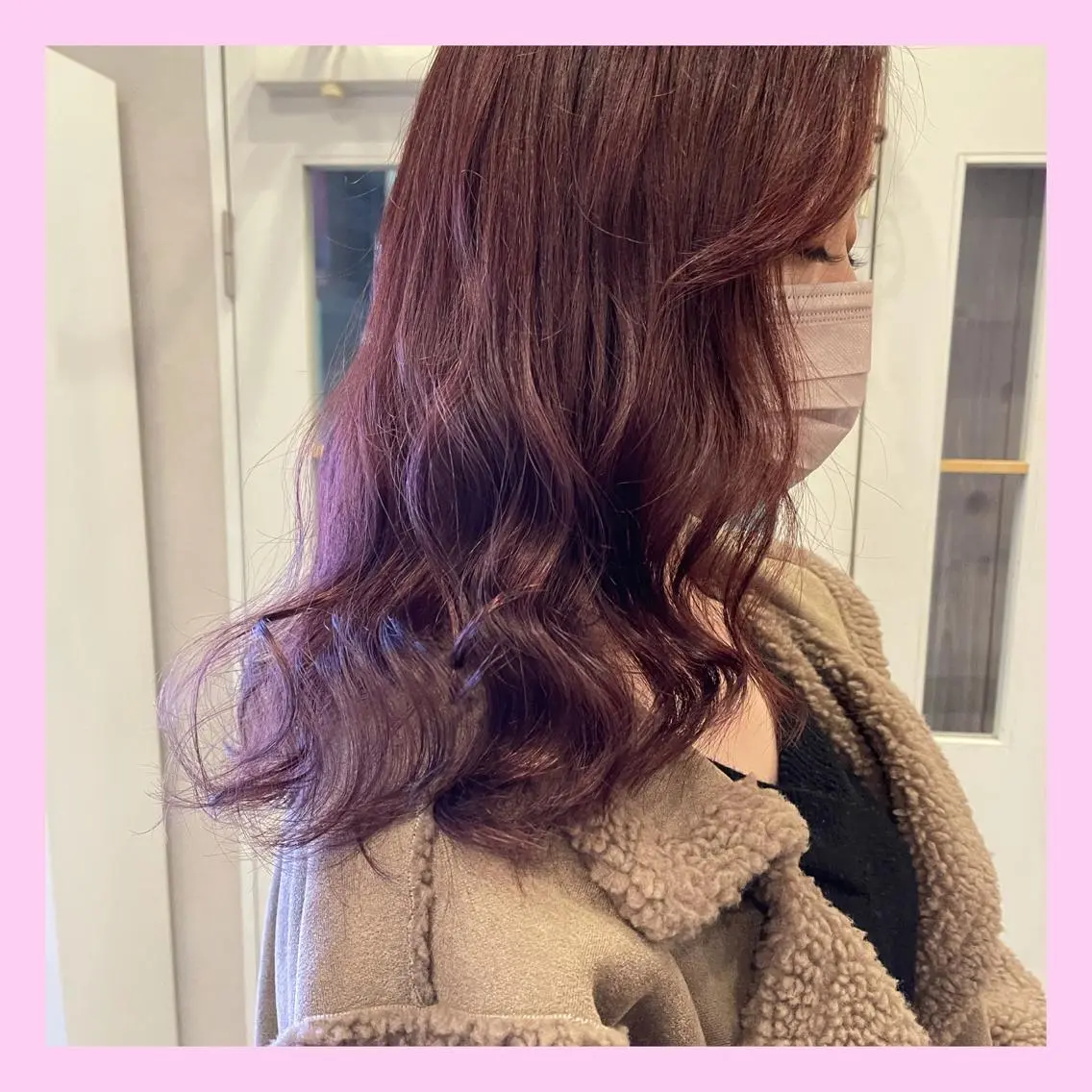 セミロング ピンクブラウン ヘアカラー トリートメント カラー🫧アレンジ 🎀REIMIのヘアスタイル