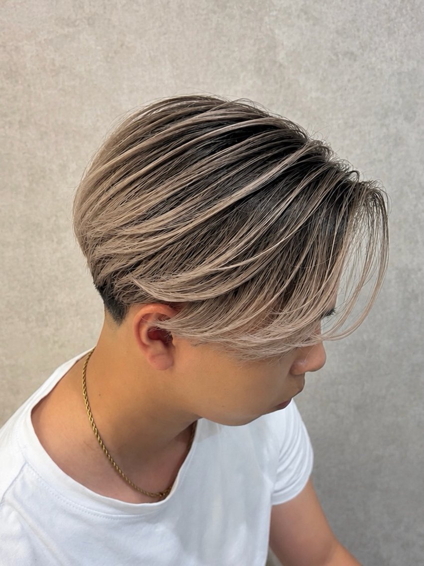 カラー メンズ メンズバレイヤージュ バレイヤージュ ヘアカラー バレイヤージュ特化｜ Takuのヘアスタイル