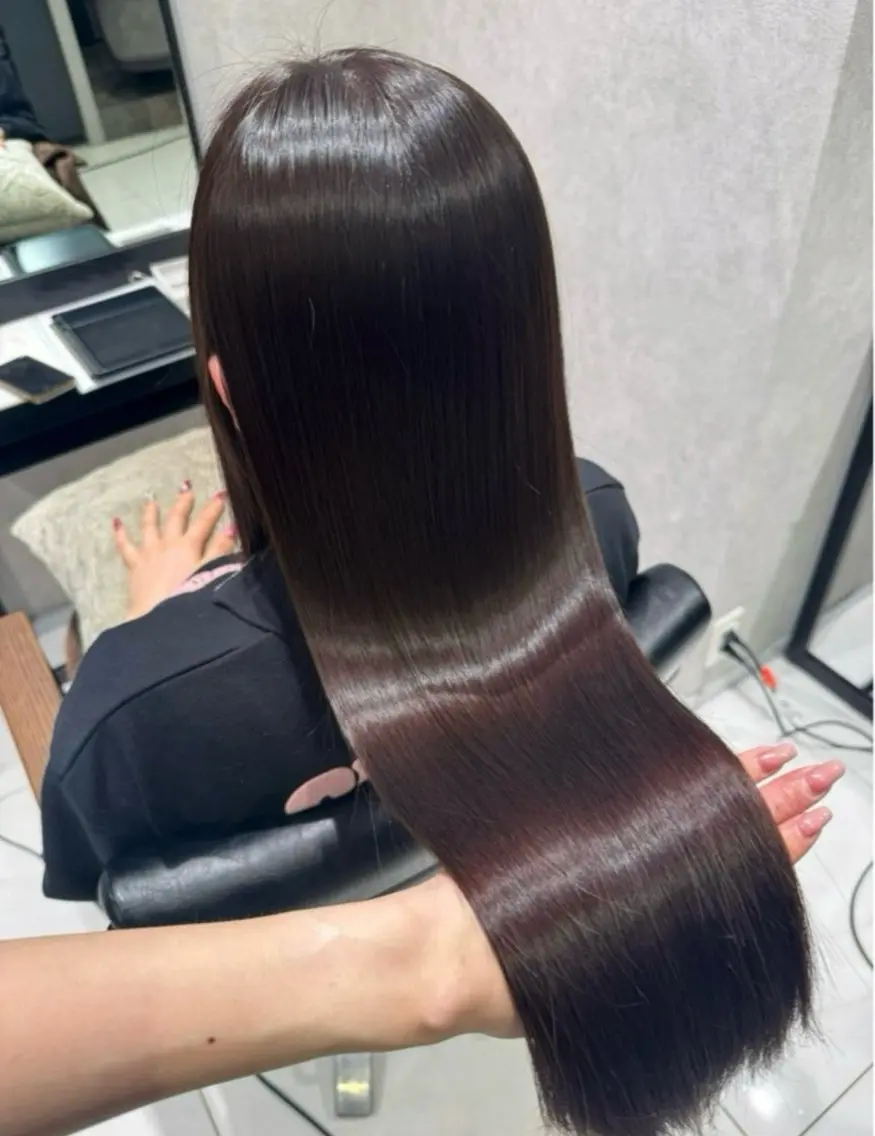 ロング 縮毛矯正 トリートメント 縮毛矯正 トリートメント マツエク/髪質改善✨ マツパ🫧ゆりな🦕のマツエク・マツパデザイン