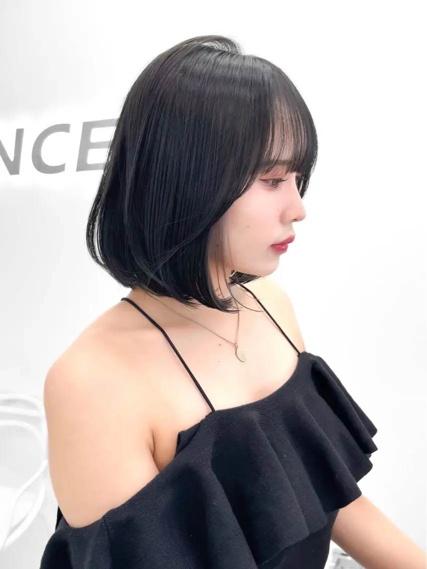 ショート カラー ヘアアレンジ 縮毛矯正🤍 盛れるボブ/ひかりのヘアスタイル