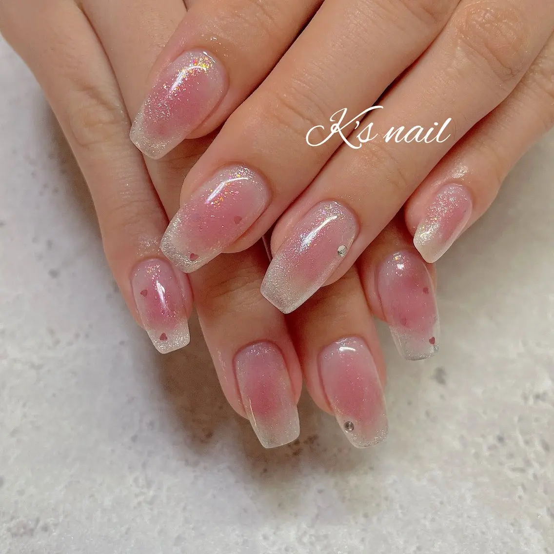 ネイル チークネイル マグネットネイル ハンドネイル K's nail kotoeのネイルデザイン
