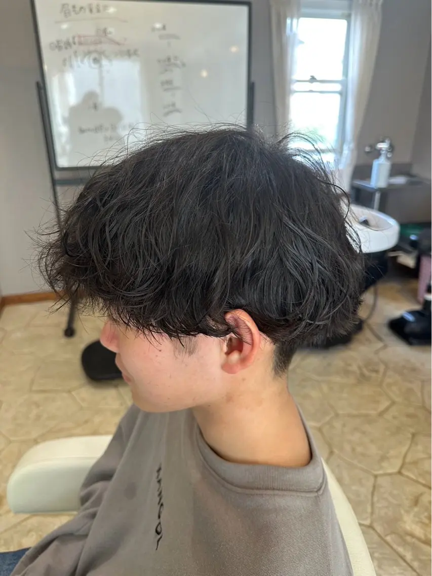 パーマ メンズ 谷川 穂のヘアスタイル