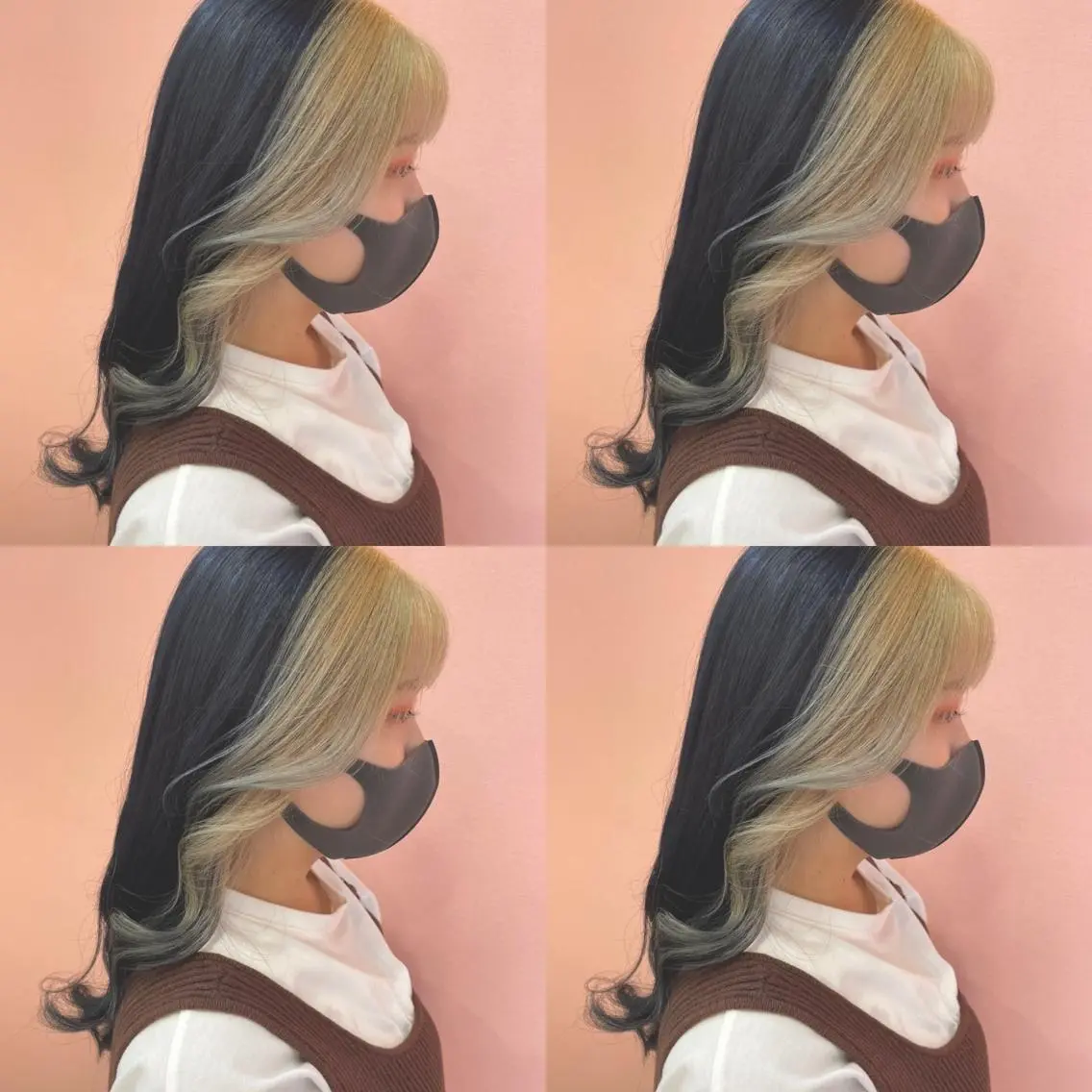 セミロング カラー ミストバング フェイスフレーミング 🌷MAYU 🌷のヘアスタイル