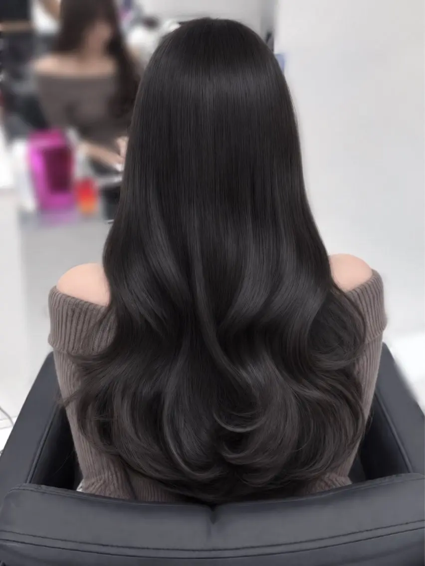 ロング カラー 透明感カラー カット ヘアカラー 透明感カラー×韓国 ヘア Kiraのヘアスタイル