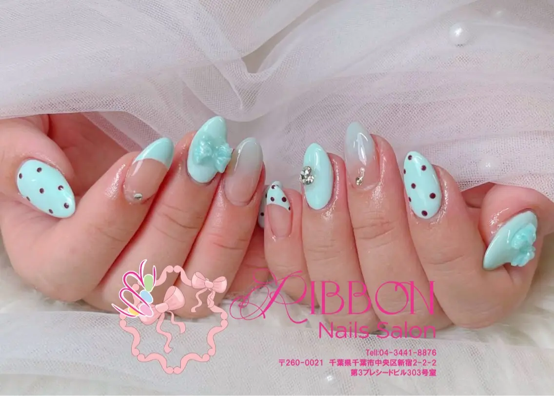 ネイル フットネイル フレンチネイル ジェルネイル マグネットネイル 持ち込み ハンドネイル Ribbonnail salonのネイルデザイン