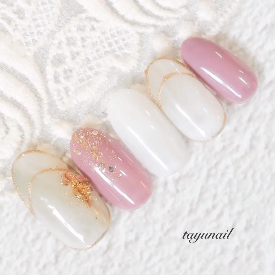 ネイル アートネイル フレンチネイル ジェルネイル ニュアンスネイル ワンカラーネイル ハンドネイル ネイルサロン 【たゆnail】のネイルデザイン