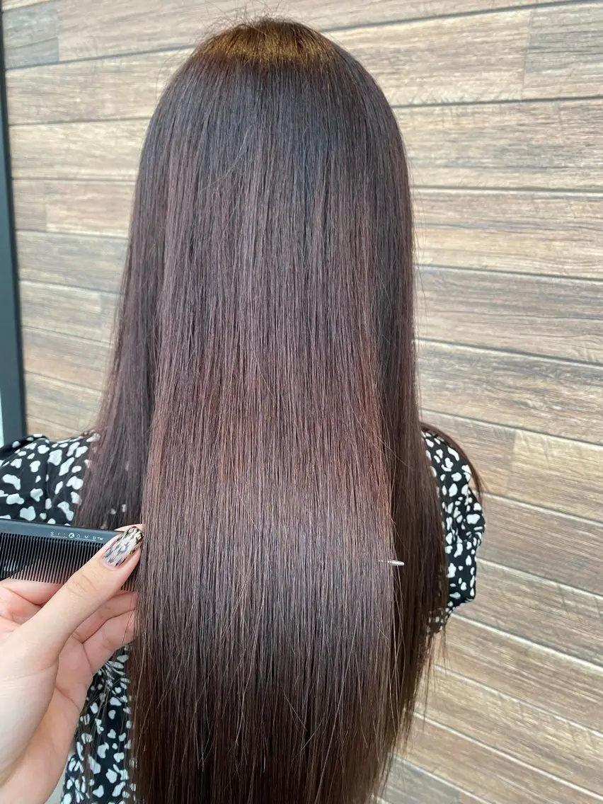 ロング カラー ブラウンカラー バイオレットカラー バイオレットブラウン ヘアカラー NANA /パーマモデル募集中のヘアスタイル
