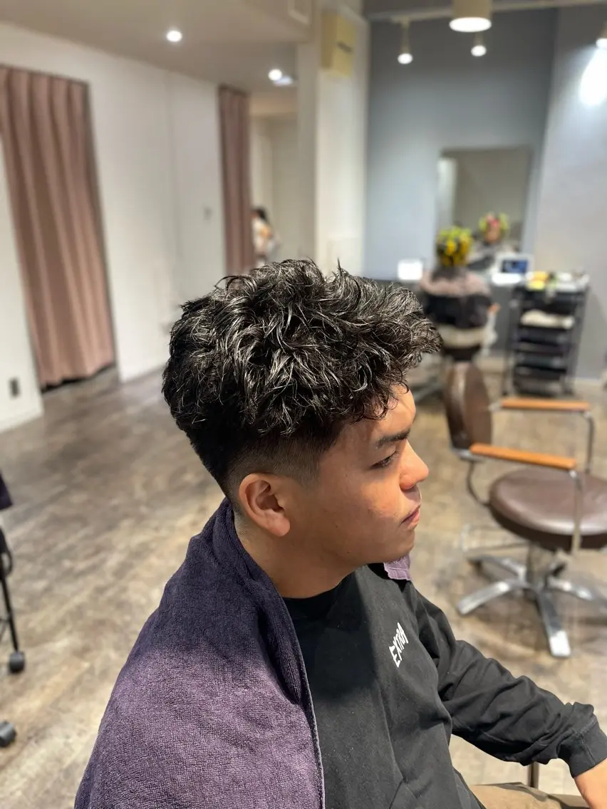 パーマ メンズ 田中 公亮のヘアスタイル