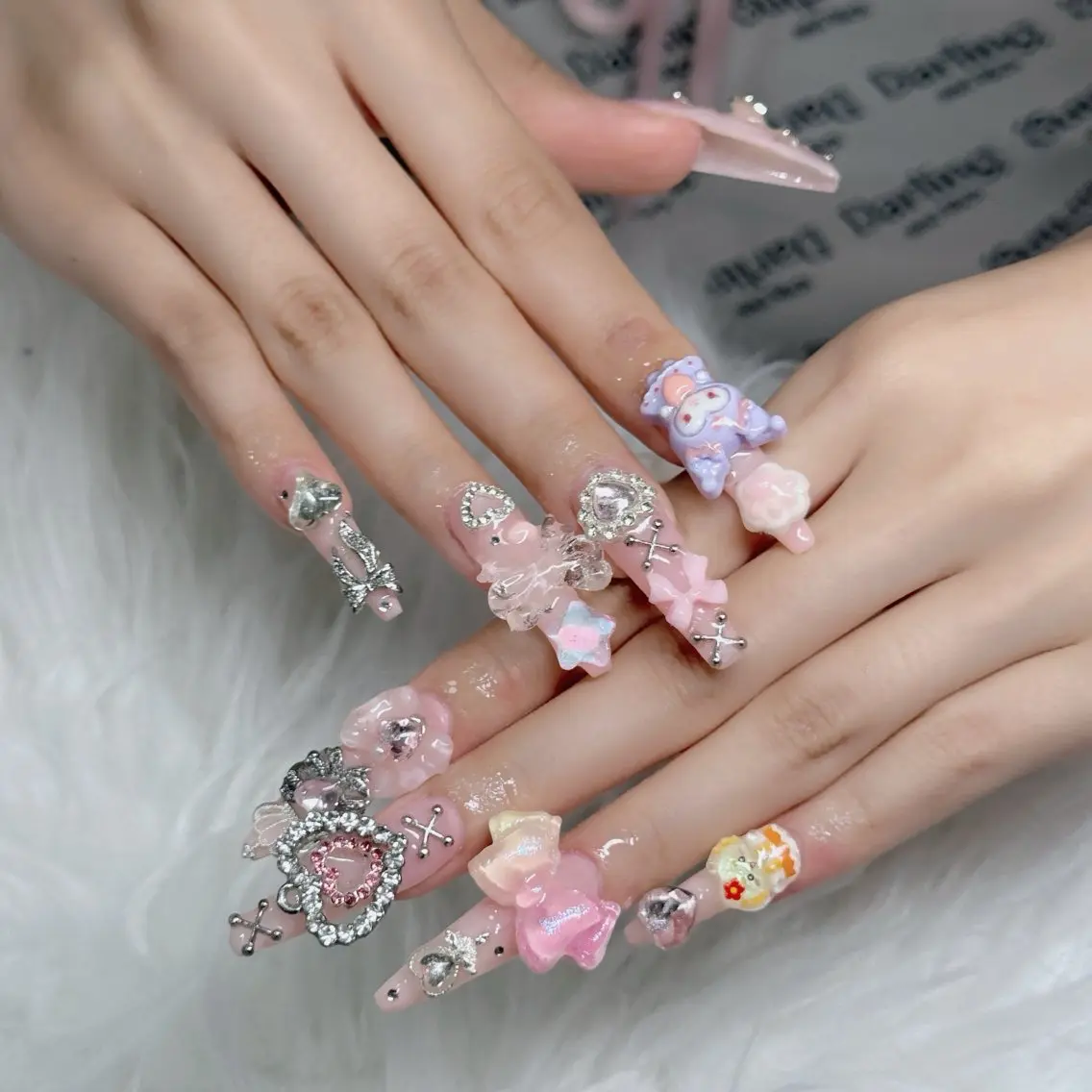 ネイル フットネイル フレンチネイル グラデーション 韓国ネイル ロングネイル ハンドネイル Hani Nail Salonのネイルデザイン