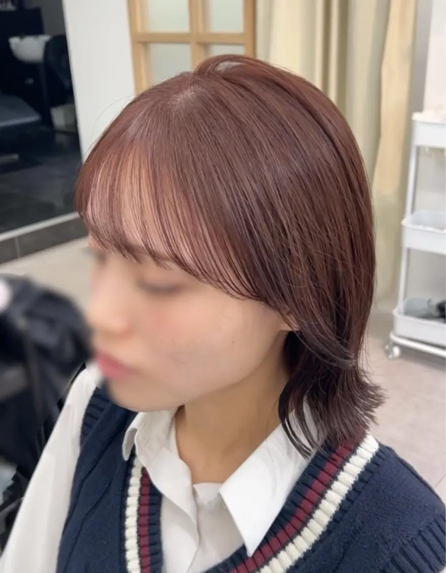 ミディアム カラー ダブルカラー ヘアカラー トリートメント 𝑅𝑖𝑛𝑎🍒 レイヤー/ベージュのヘアスタイル