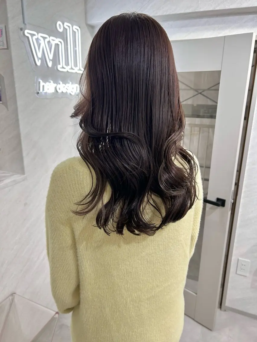 ロング カラー ヘアカラー 髪質改善will hairdesignのヘアスタイル
