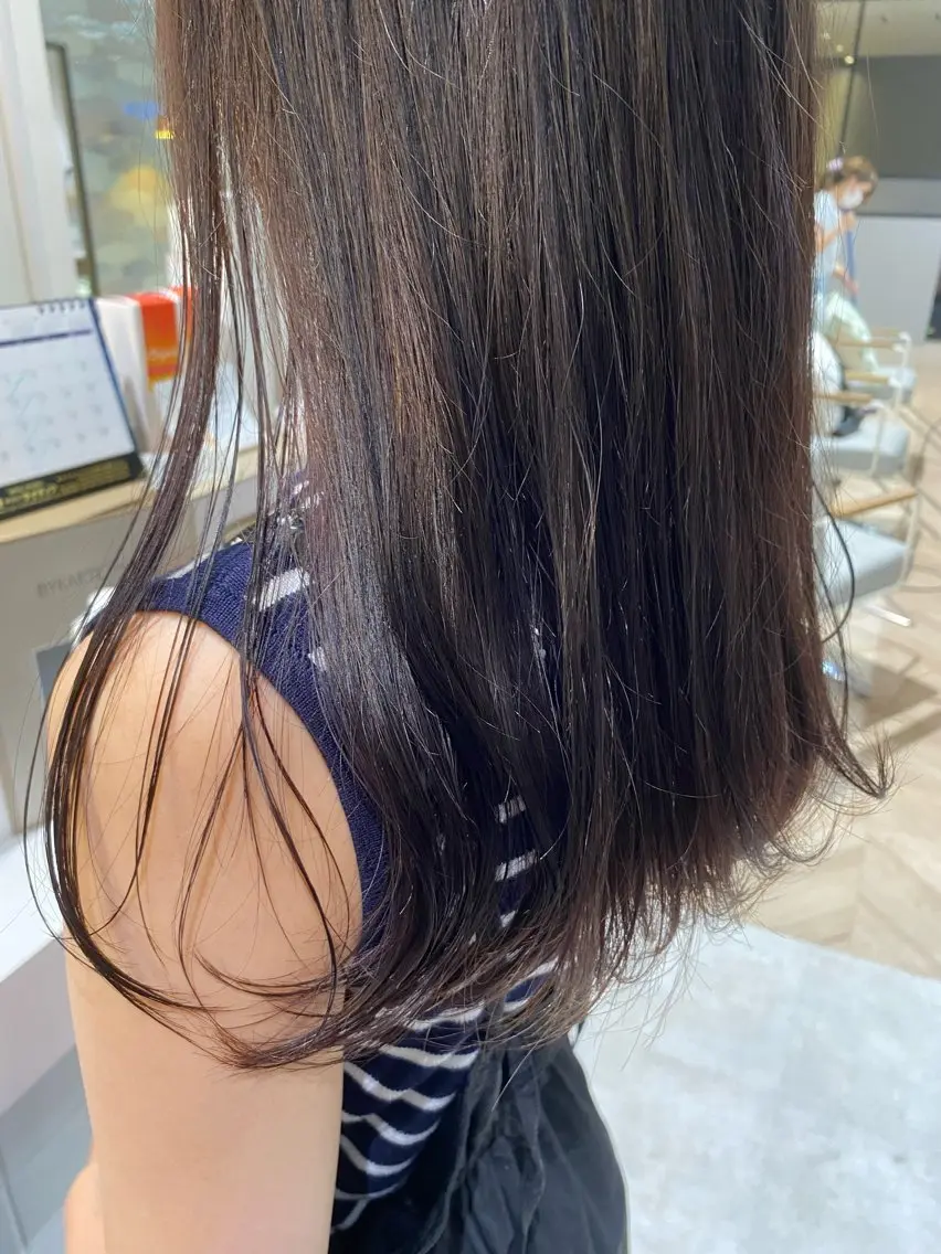 ロング カラー ラベンダーカラー カット ヘアカラー トリートメント あさかわ みほのヘアスタイル