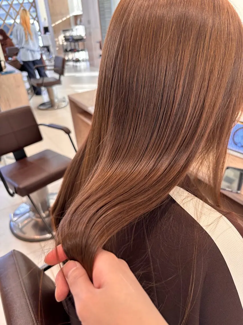 ロング カラー ベージュカラー ダブルカラー カット 工藤 彩夏のヘアスタイル