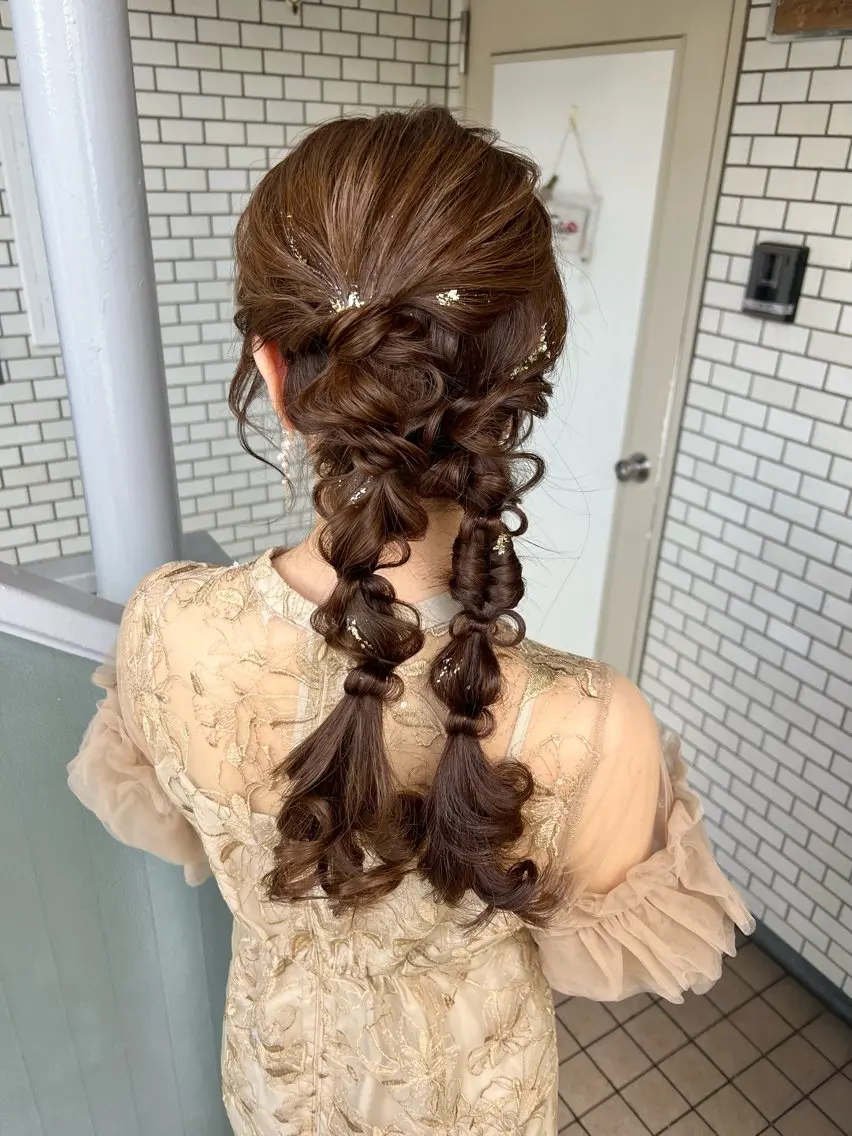 ヘアアレンジ ヘアセット 大人可愛いヘアメイク 💋🧚♀️しずかのヘアスタイル