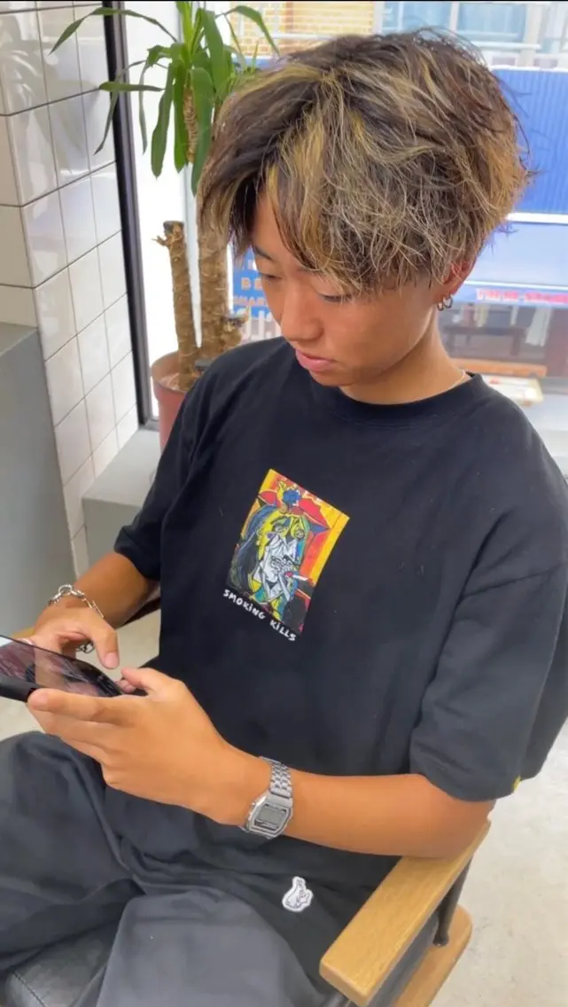 ショート カラー メンズ専門サロン wokeのヘアスタイル