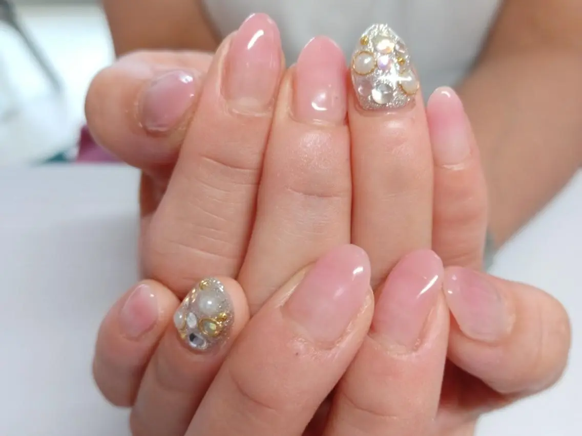 ネイル ワンカラーネイル ストーンネイル Micky nail chikushinoのその他イメージ