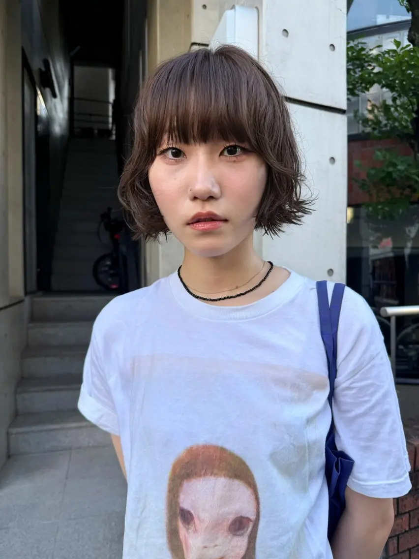 ショート ハッシュカット ハイレイヤー レイヤーカット カット ヘアカラー レイヤーカット\ウル フ　chinatsuのヘアスタイル