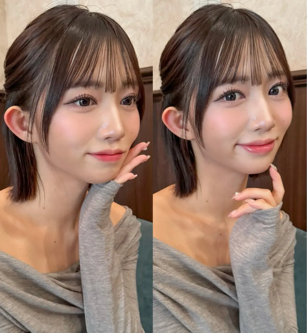 うねり前髪気になる方必見💭👀✨前髪縮毛矯正＋カット＋1step treatmentの写真