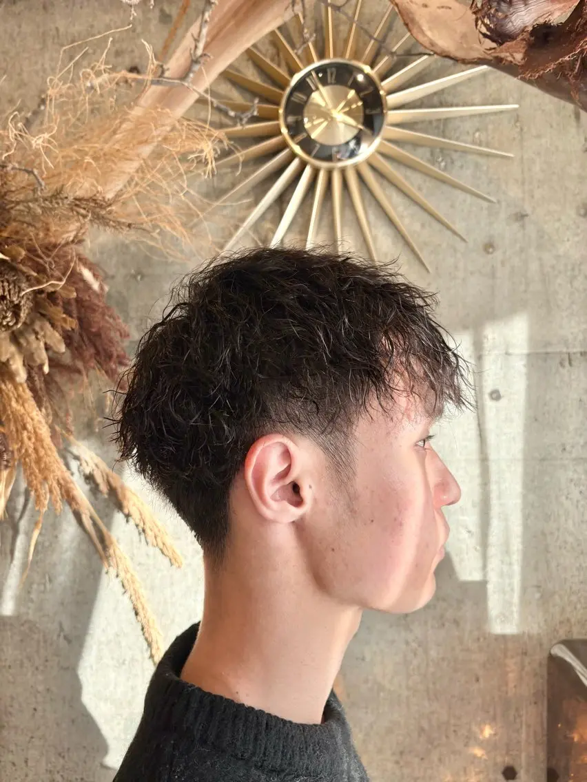 ショート パーマ メンズ マッシュ カット パーマ ヘッドスパ I'sm KOUSAKUのヘアスタイル