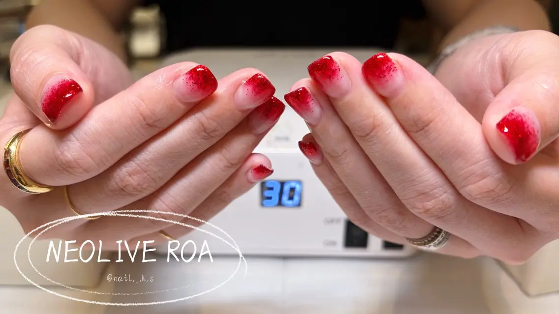 ネイル ラメ(グリッター) ラメグラデーション ハンドネイル 【ROA】 kaho✩.*˚のネイルデザイン