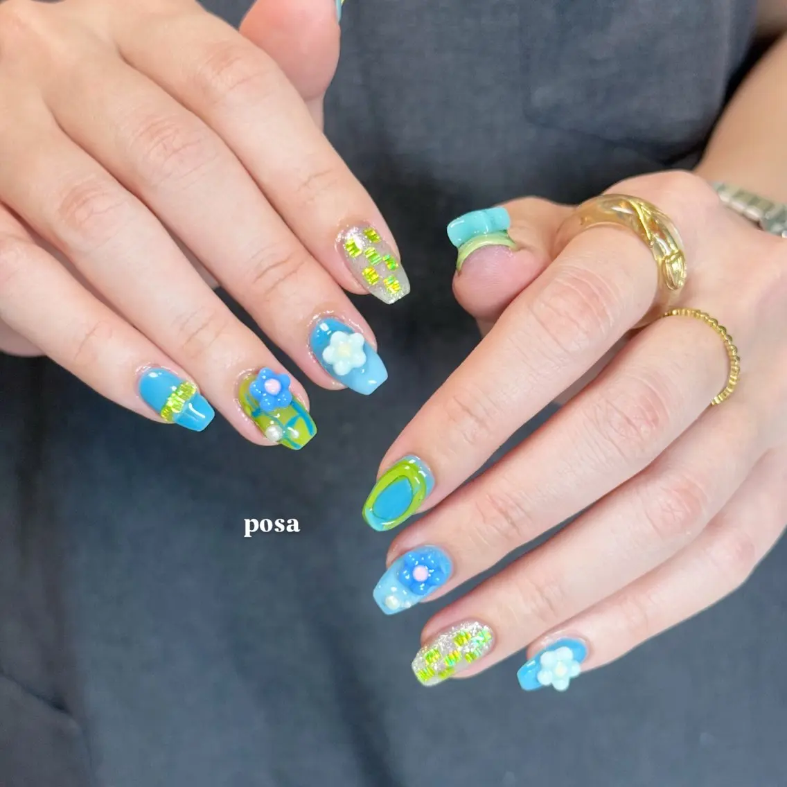 ネイル シンプルネイル ハンドネイル posa nail モエミのネイルデザイン